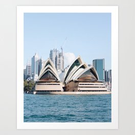 australian CANVAS  landscape art print SYDNEY 100CM  opera house black white 
