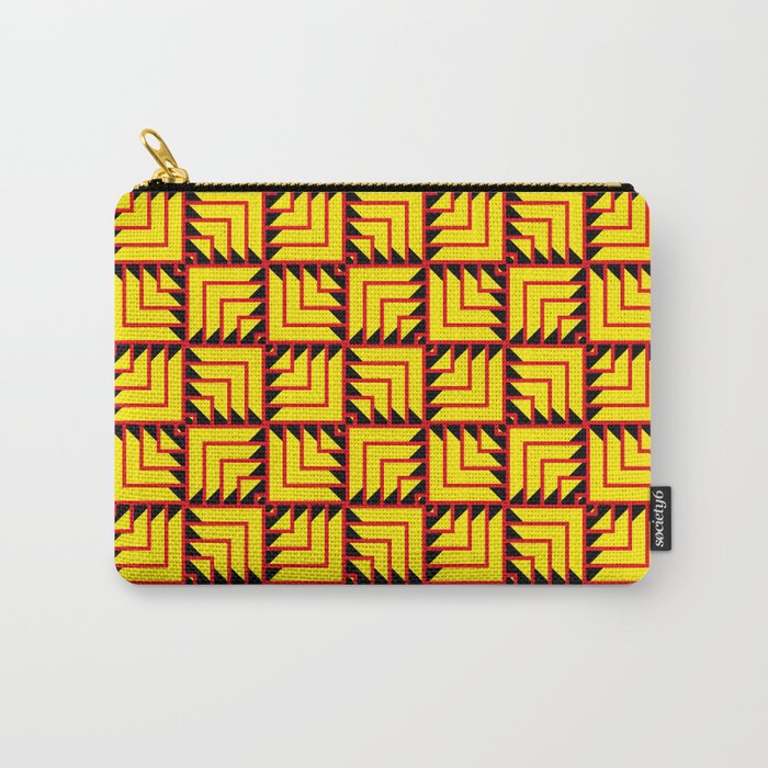 Red and yellow squares Carry-All Pouch