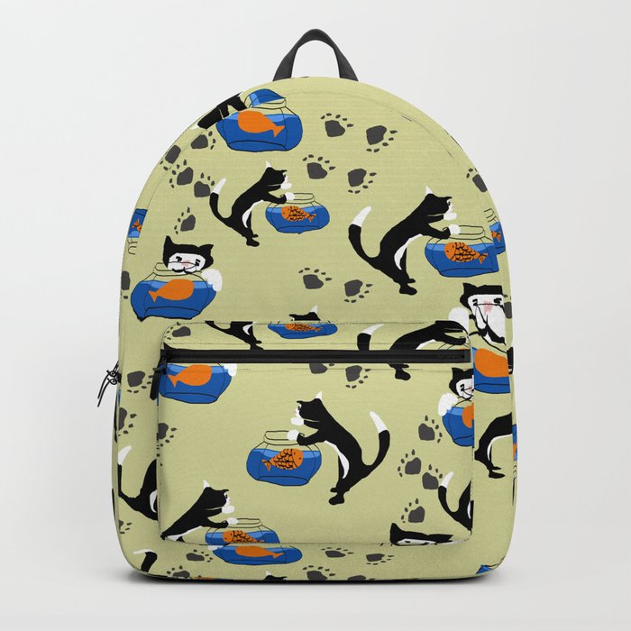 Cat and Fishbowl Backpack