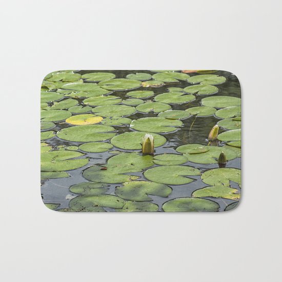 Lily pad sunshine Bath Mat