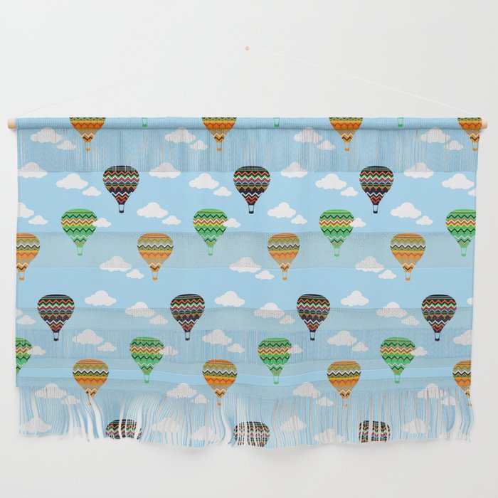 Hot air balloons and clouds Wall Hanging