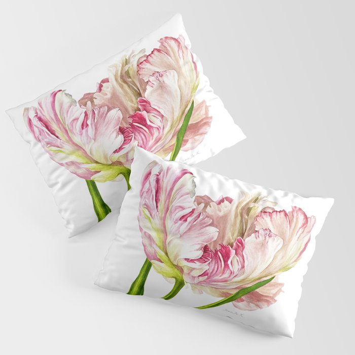 Pink Tulip Pillow Sham