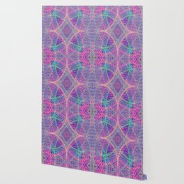 Psychedelic Pastel Fractal All Over Pattern Wallpaper