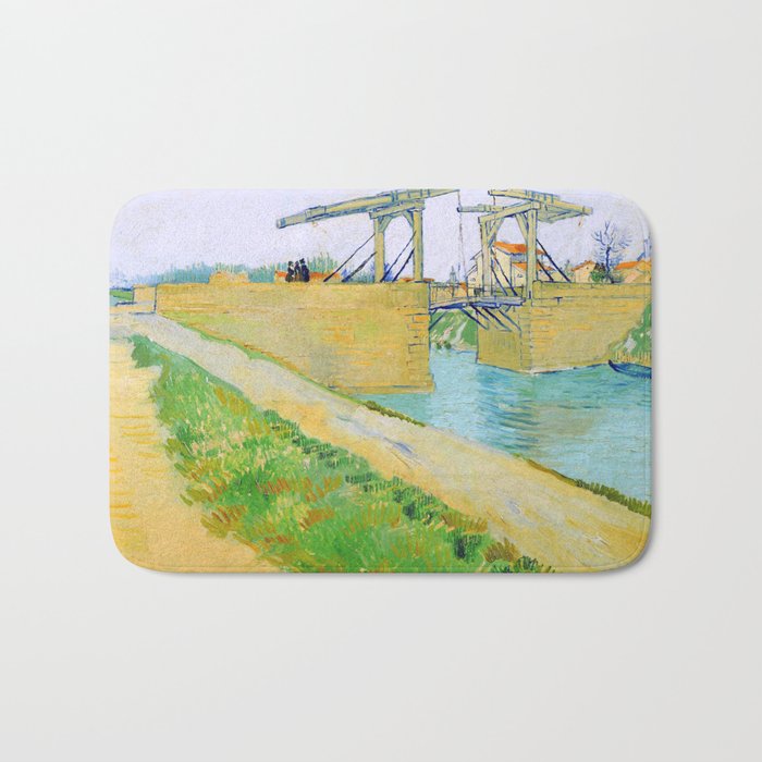 Vincent van Gogh "The Langlois bridge" Bath Mat