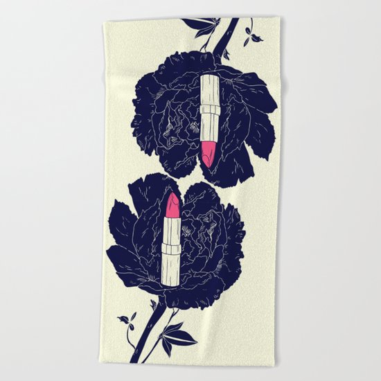 Peony Lip Beach Towel