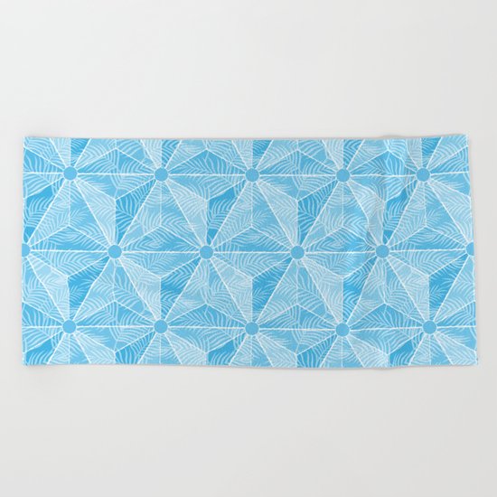 Geodesic Palm_Blue Sky Beach Towel