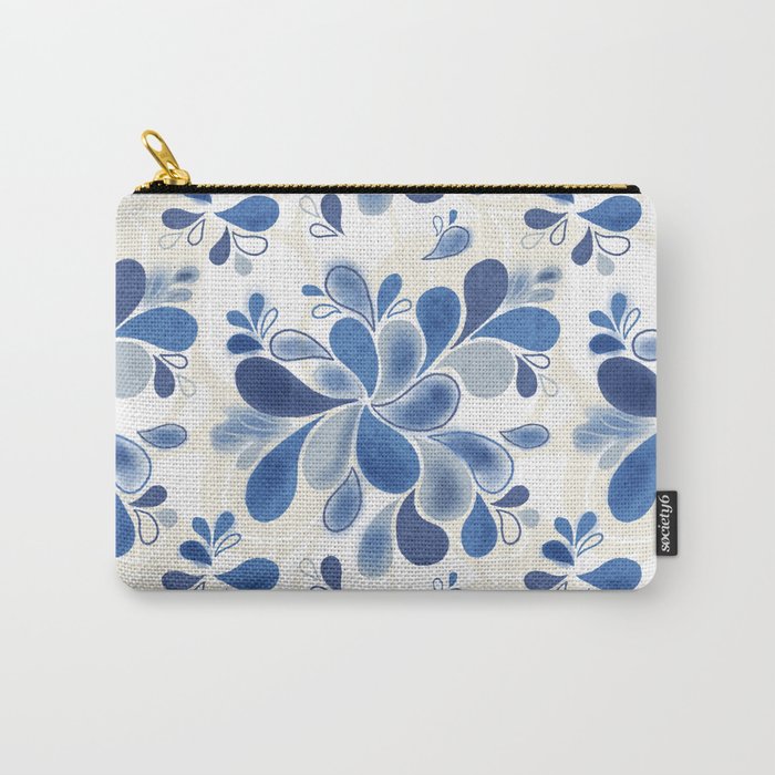 Blue Hydrangea Carry-All Pouch