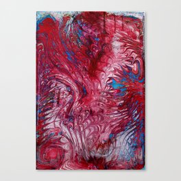 Red feathers Canvas Print