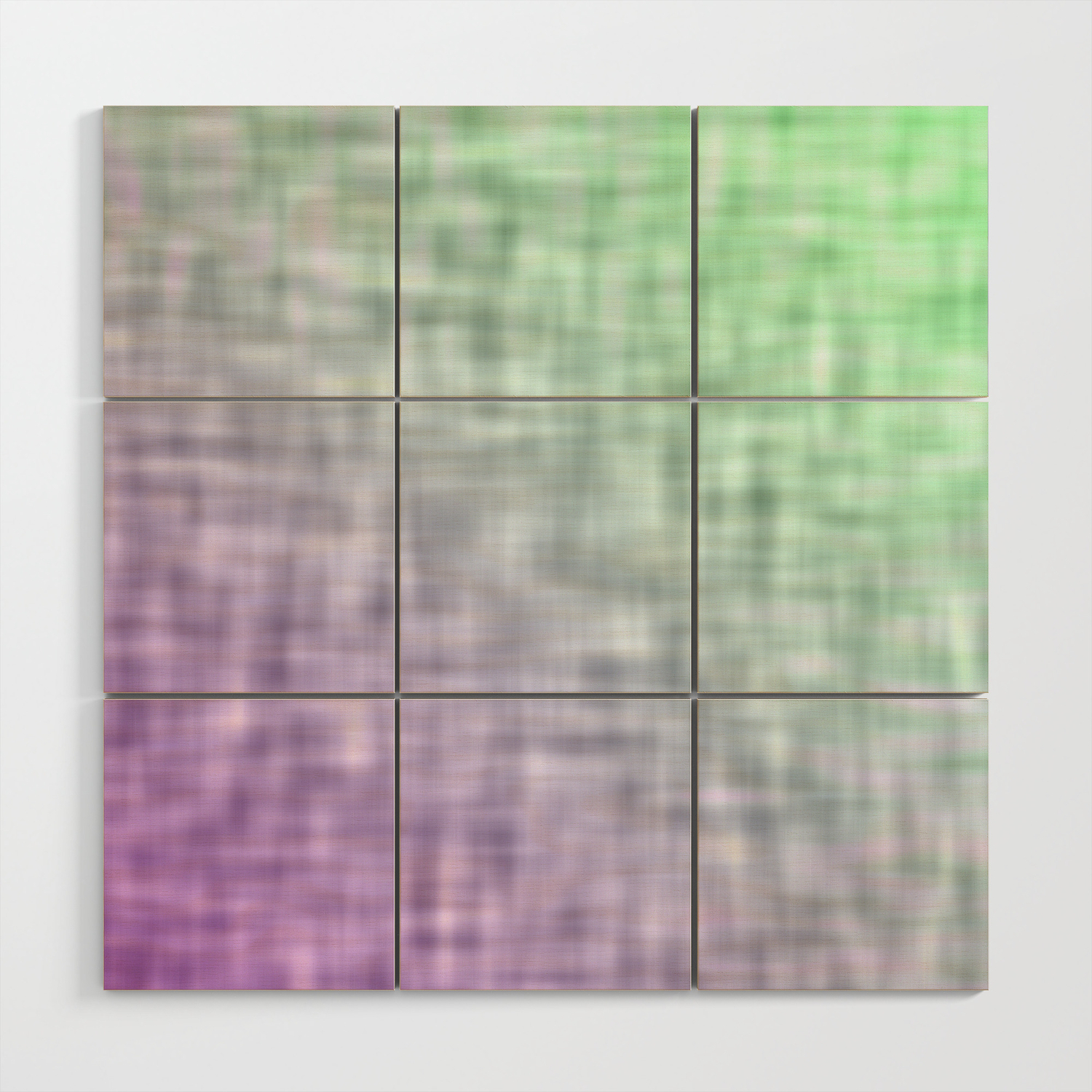Green And Purple Mist Abstract Design Wood Wall Art By Edrawings38