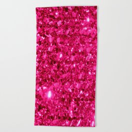 SparklE Hot Pink Beach Towel
