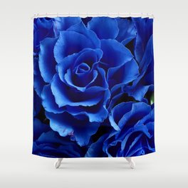 Blue Roses Flowers Plant Romance Shower Curtain