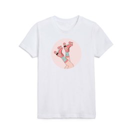 Cute Roller Skates Illustration, Vintage Girl Kids T Shirt