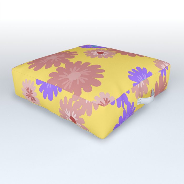 Floral Texture Background Outdoor Floor Cushion