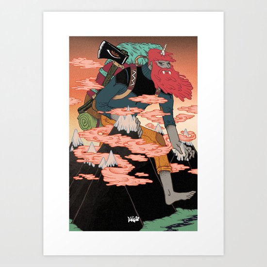 WANDERING GOD OF MOUNTAINS Art Print