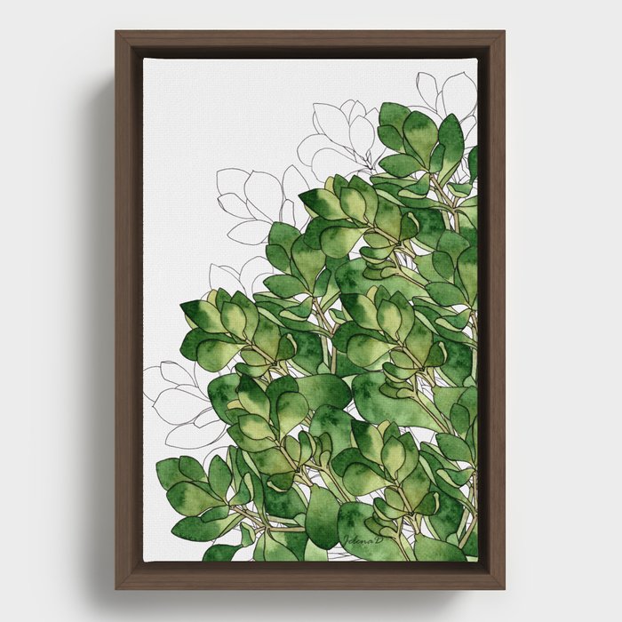 Botanical Breeze  Framed Canvas