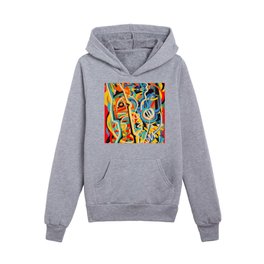 The Silent King is Thinking about Life Graffiti Art by Emmanuel Signorino Kids Pullover Hoodie