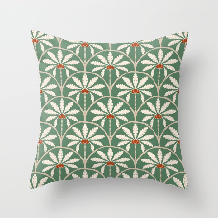 Palm Trees (Green)  Throw Pillow