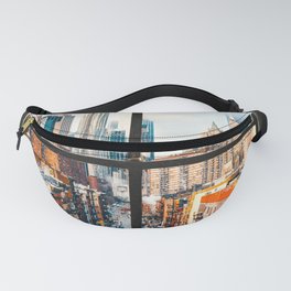 New York City Window | Colorful Street and Skyline | NYC Fanny Pack