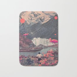 My Choices left me Alone Bath Mat | Curated, Beautiful, Pink, Fall, Landscape, Vintage, Floral, Frankmoth, Retro, Digital 