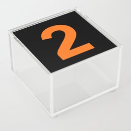 Number 2 (Orange & Black) Acrylic Box