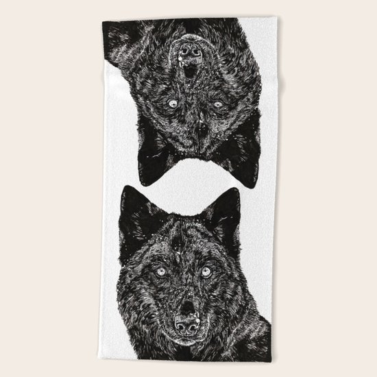 Wolf Beach Towel