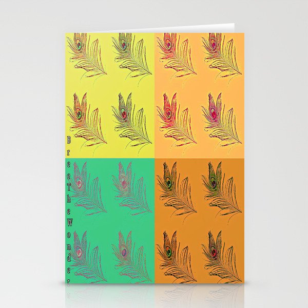 Feathers PopART Stationery Cards