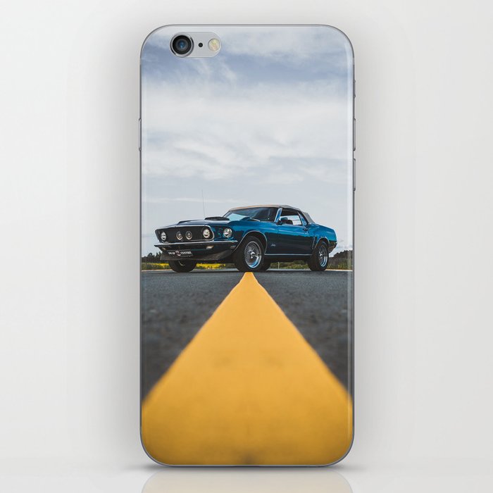 Vintage convertible classic Mustang American Muscle car automobile transportation color photograph / photography poster posters iPhone Skin