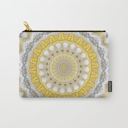 Bohemian Silver Gold Mandala Carry-All Pouch