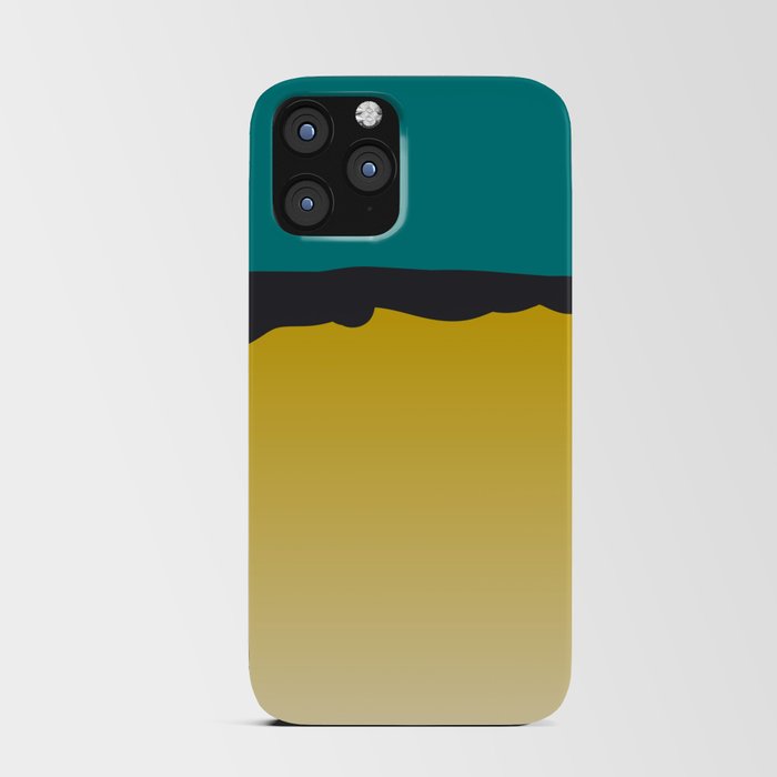 Turquoise Black Yellow iPhone Card Case
