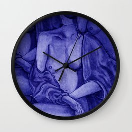 Lady Unknown Blue Wall Clock