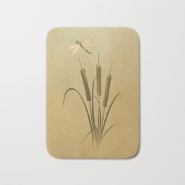 Cattails And Dragonfly Bath Mat