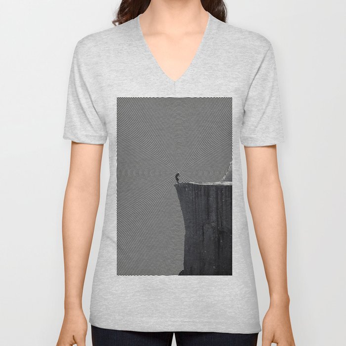 Distress V Neck T Shirt