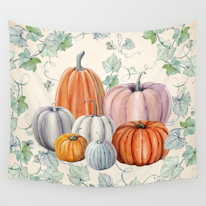Pumpkin Patch Wall Tapestry