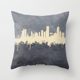 Boston Massachusetts Skyline Throw Pillow