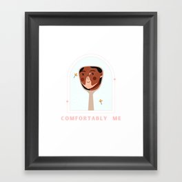 Comfortably Me - Vitiligo Mirror Framed Art Print