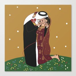 Qatar the kiss Canvas Print