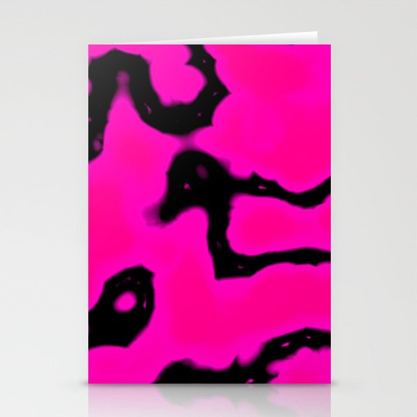 black and pink abstract Stationery Cards