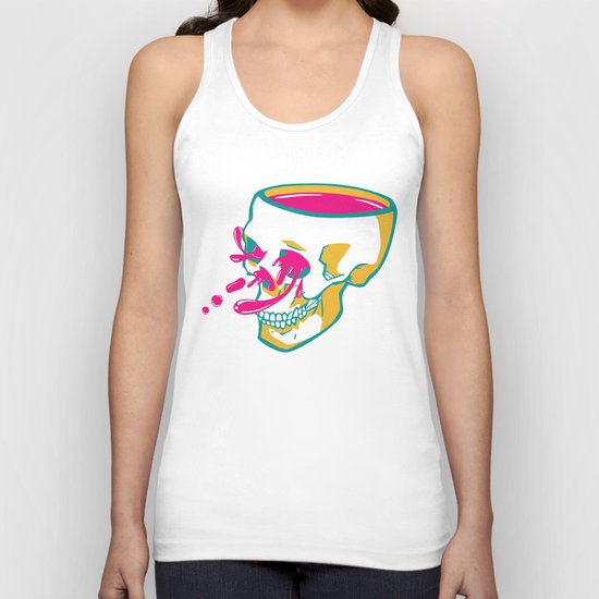 Liquid thoughts:Skull Unisex Tank Top