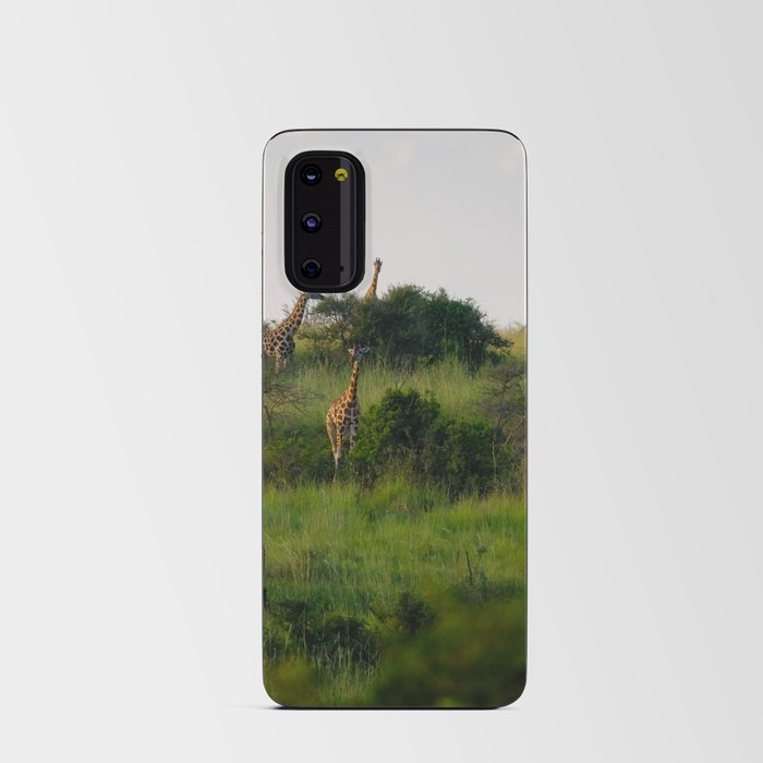 South Africa Photography - Giraffes Enjoying The African Nature Android Card Case