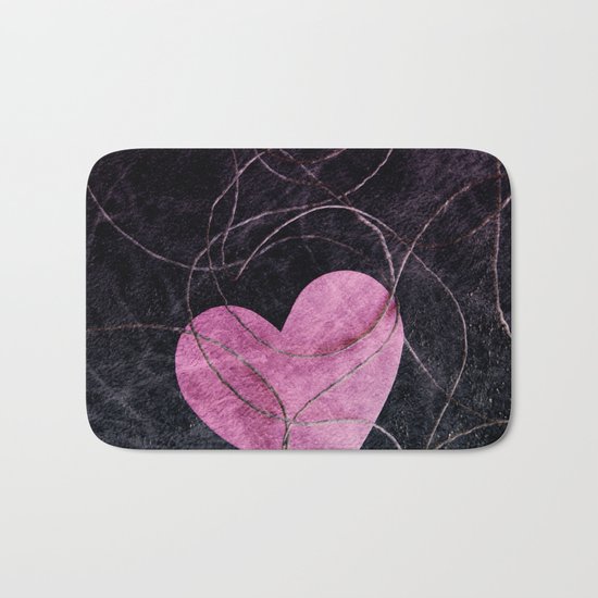 Heart grunge Bath Mat