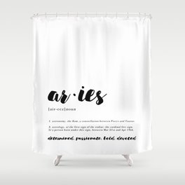 Aries - Zodiac Definitions Shower Curtain