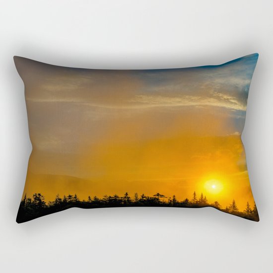 Gold Mist Sunset Rectangular Pillow