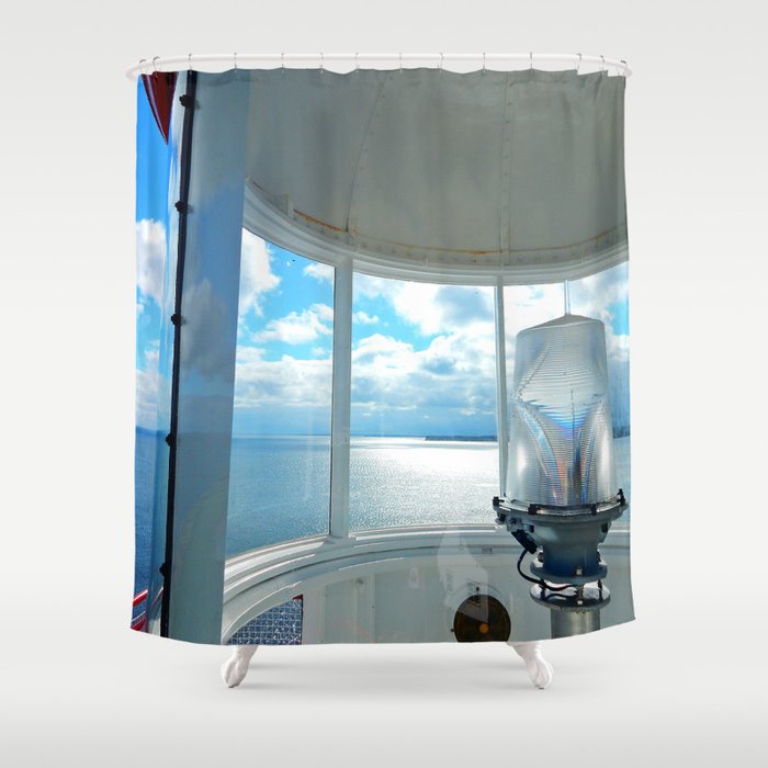 Souris Lighthouse View From The Top Shower Curtain By Danbythesea Souris Lighthouse View From The Top Shower Curtain By Danbythesea Society6