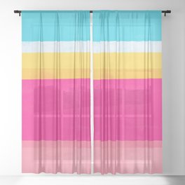stripe study 7 Sheer Curtain