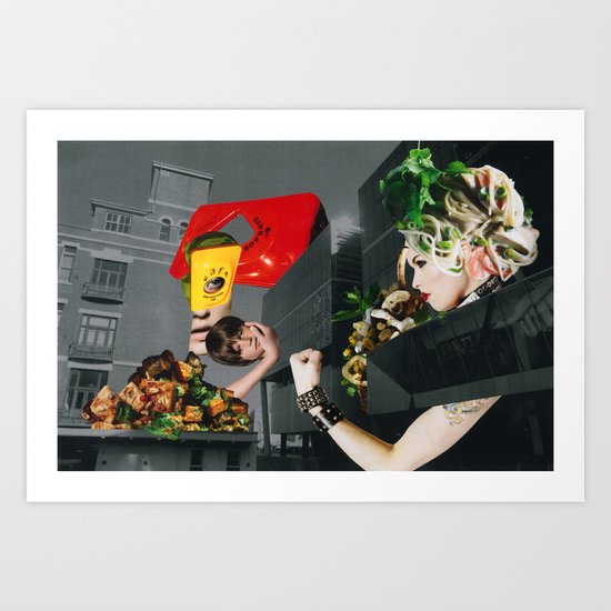 Food fantasy collage series #1 Art Print