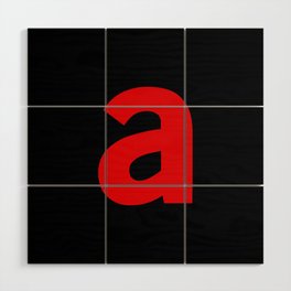 letter A (Red & Black) Wood Wall Art