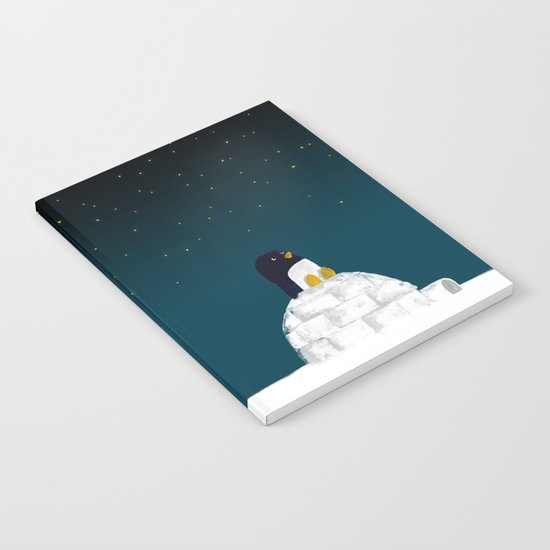 Star gazing - Penguin's dream of flying Notebook