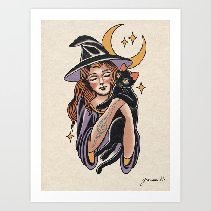 The sweet witch Art Print