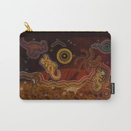 Desert Heat - Australian Aboriginal Art Theme Carry-All Pouch