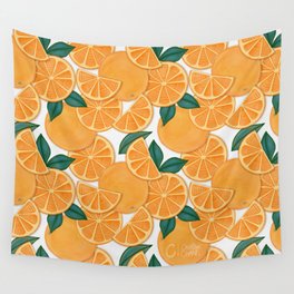 Orange Citrus Wall Tapestry